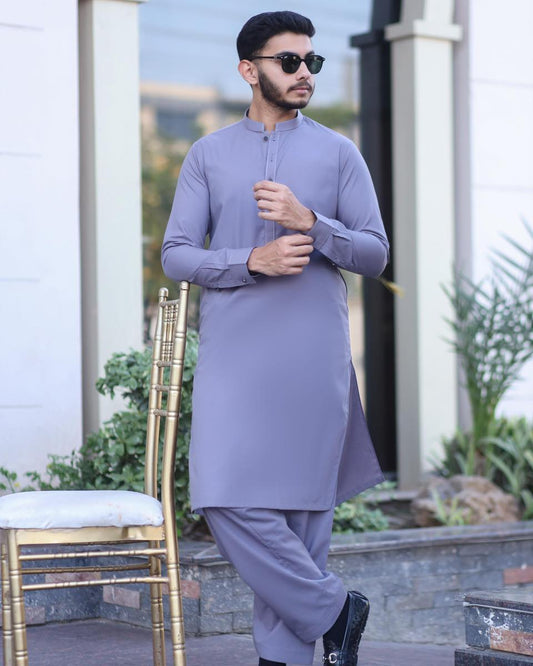 Light Gray Shalwar Kameez