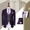 3pc suit in royal plum tropical fabric