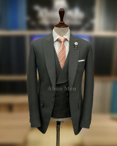 Olive Green 3-Piece Suit