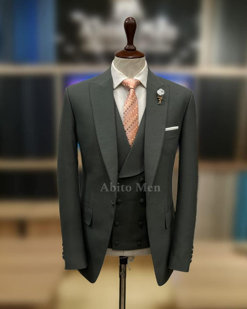 Olive Green 3-Piece Suit