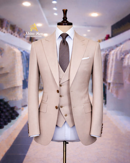 Cream 3 Piece Suit