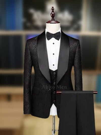 Black 3-Piece Tuxedo Suit T45B
