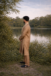 Golden Brown Premium Embroidered Kurta Pajama