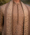Golden Brown Premium Embroidered Kurta Pajama