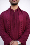 Embroidered Kurta Pajama with Designer Shawl