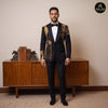 Oasis Black & Gold Embroidered Statement Tuxedo
