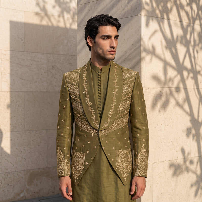 Premium Indo-Western Prince Coat & Kurta Pajama for Weddings