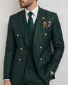 Emerald Green Double Breasted Suit