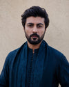 Midnight Blue Embroidered Kurta Shalwar