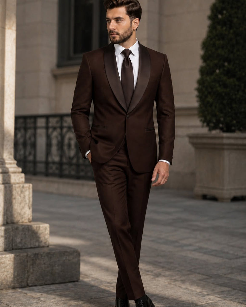 Chocolate Brown Tuxedo