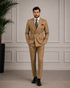 Camel Double Breasted Suit
