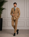Camel Double Breasted Suit