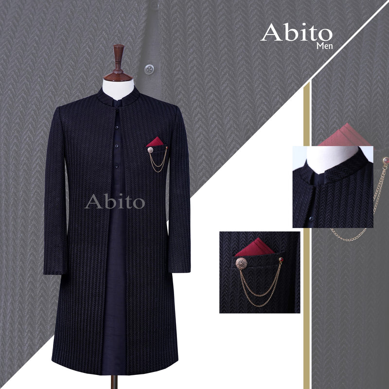 Black Sherwani BS42L