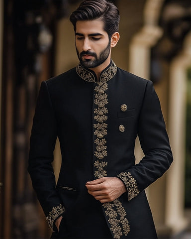 Black Sherwani zb923