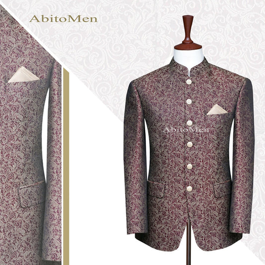 Mehroon karandi prince coat