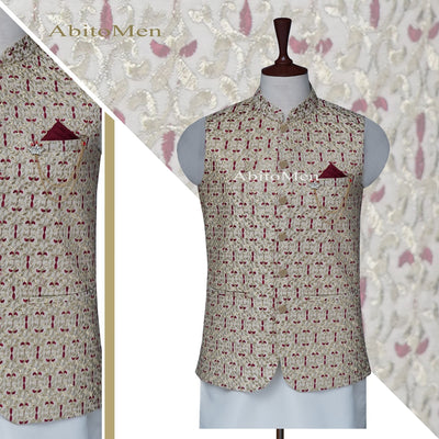 Mehroon  waistcoat