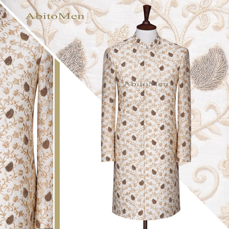 sherwani in copper