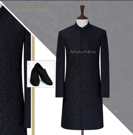 Fully embroidered customized sherwani