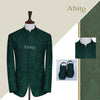 embroidered slim fit prince coat