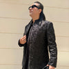 Luxury Black Embroidered Prince Coat