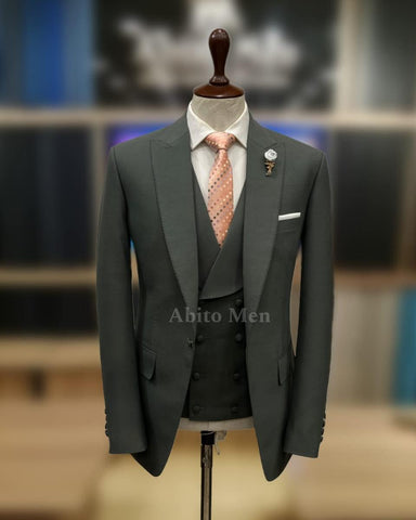Olive Green 3-Piece Suit